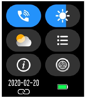 Captura de pantalla del men&uacute; de accesos directos