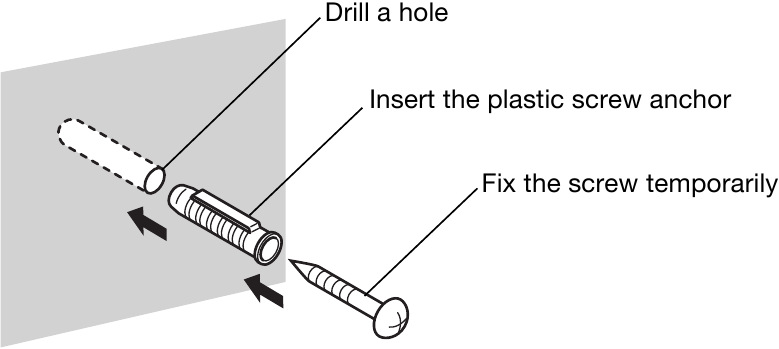 Montagem na Parede - Passo 1