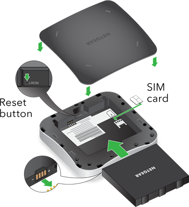 Preverite SIM kartico in vstavite baterijo