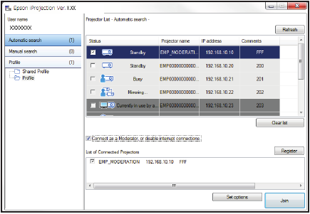 Ağ &Uuml;zerinden Projeksiyon - Adım 2