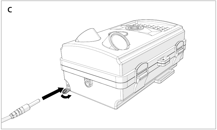 Priključite napajalni kabel DC-6V
