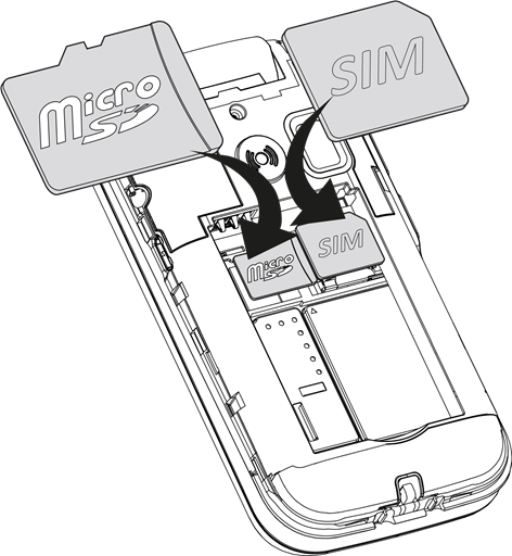 Inserte la tarjeta SIM