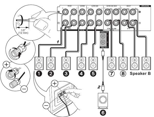 Connect the Speakers - Step 1