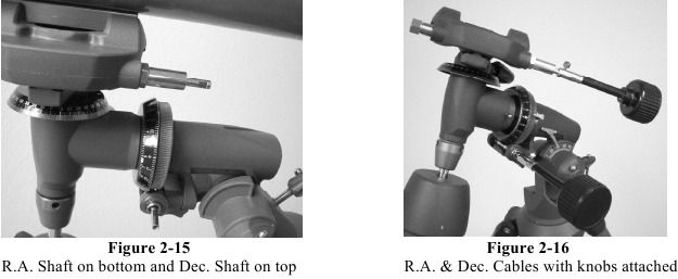 Телескоп түтігін бекіткішке бекіту