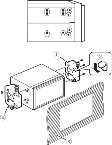 Montavimas naudojant varžtų skyles &scaron;one