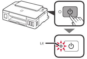 Pornirea imprimantei - Pasul 2