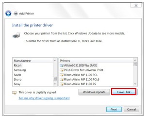Preuzimanje upravljačkog programa pisača - 10. korak