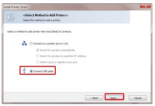 Da biste instalirali upravljački program USB pisača, postupite na sljedeći način - 5. korak