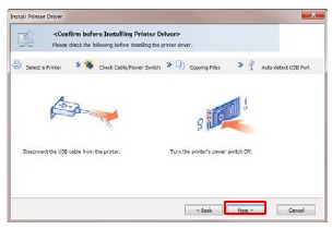 Da biste instalirali upravljački program USB pisača, postupite na sljedeći način - 7. korak
