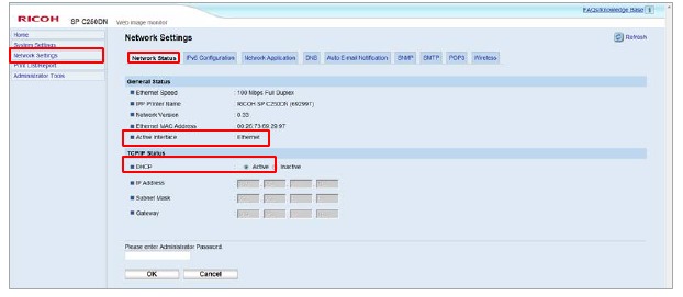 Web Image Monitor - 2. korak