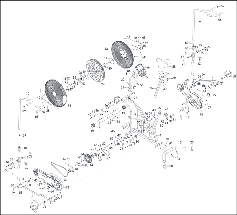 Sunny Health & Fitness ZEPHYR AIR BIKE SF-B2715 Manual | ManualsLib