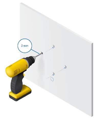 Installazione hardware - Montaggio a soffitto - Passaggio 3