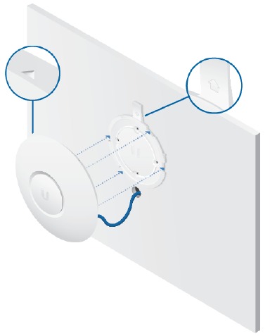Installazione hardware - Montaggio a parete - Passaggio 9
