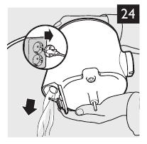 Izlivanje raztopine citronske kisline iz posode za vodo