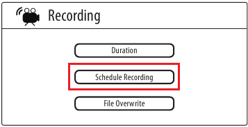 Configurar una programaci&oacute;n de grabaci&oacute;n - Paso 1