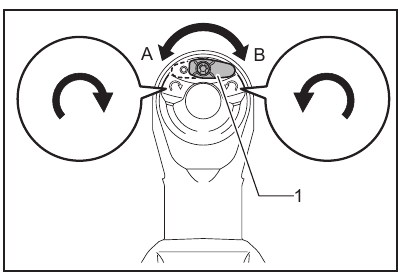 Omkeerhendelbediening