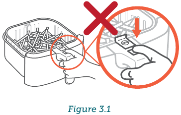 Uso - Paso 1 - Sacudir los alimentos