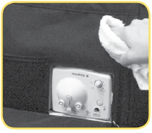 Pulizia della borsa del tiralatte