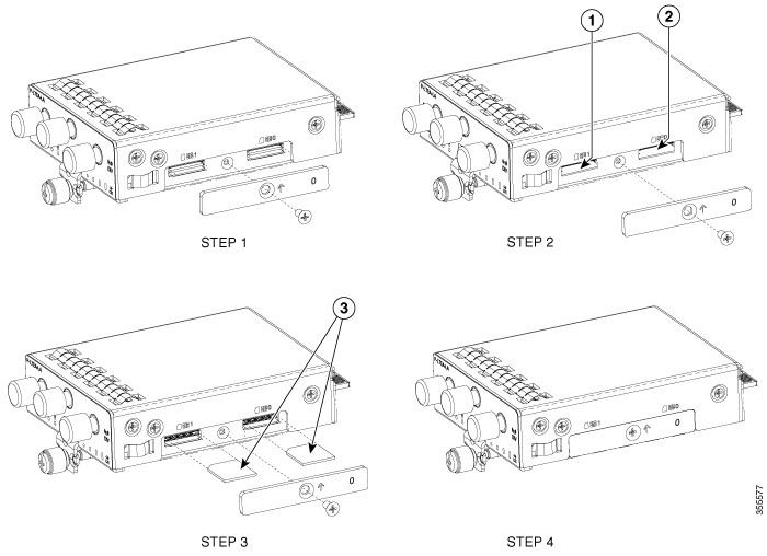 Instalirajte LTE priključni modul/C1101-4P - 6. korak