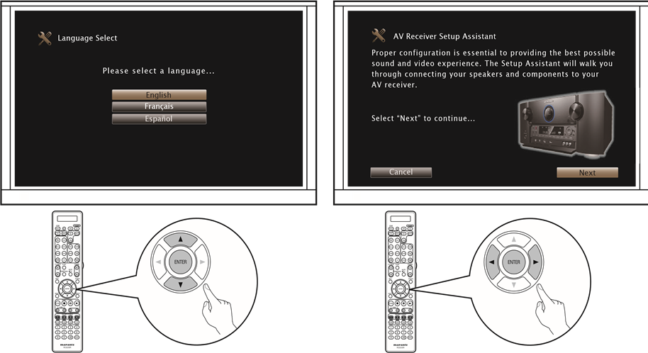 Siga el asistente de configuraci&oacute;n en pantalla