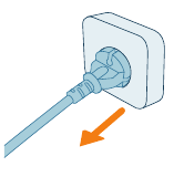 Wyjmij wtyczkę z gniazdka ściennego