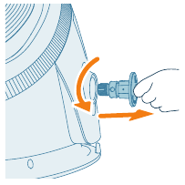 Obr&oacute;ć i wyciągnij pokrętło EASY DE-CALC