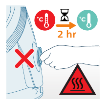 Ostrzeżenie - Ostrożnie gorące