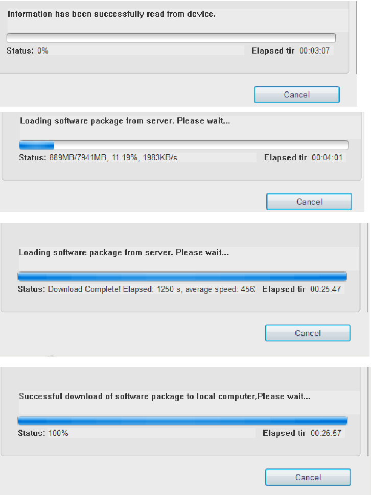 Software-update met behulp van Mobile Upgrade-tool - Stap 2