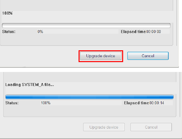 Software-update met behulp van Mobile Upgrade-tool - Stap 4