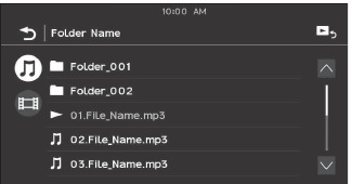 Căutarea unui fișier din ecranul listei