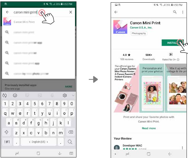 MEMASANG APLIKASI - TOKO APLIKASI - Langkah 1