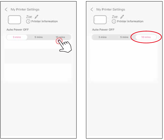 PENGATURAN PRINTER - DAYA MATI OTOMATIS