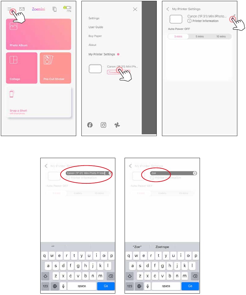 ANTARMUKA PENGGUNA - PENGATURAN PRINTER - GANTI NAMA