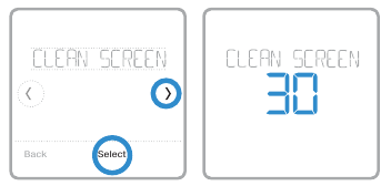 Limpando a tela do termostato
