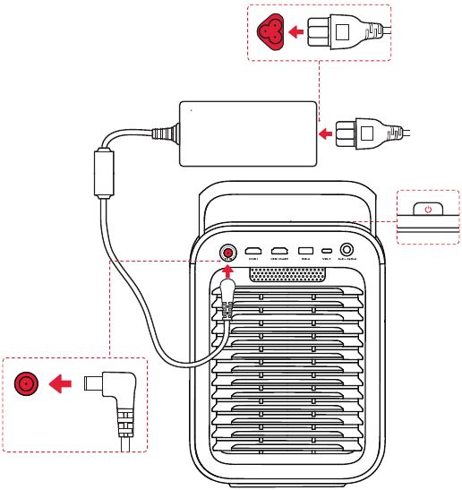 Guida introduttiva - Collegamento all'alimentazione