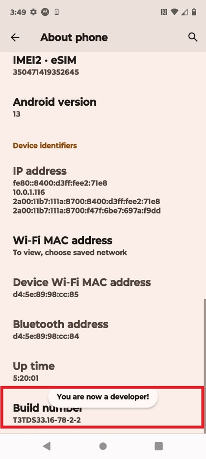 How to Enable or Disable Developer Options on Motorola Moto G54 5G ...