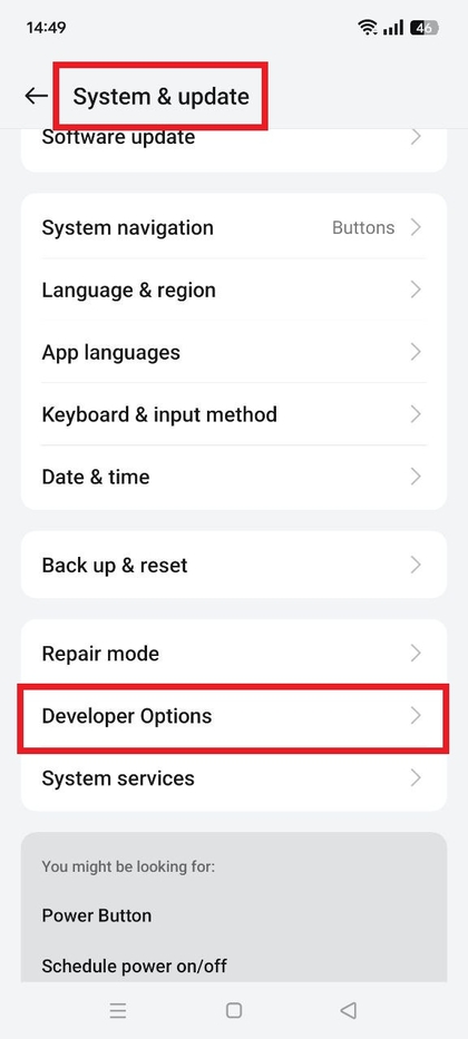 Realme C75 - How to Enter or Exit Developer Options | ManualsLib