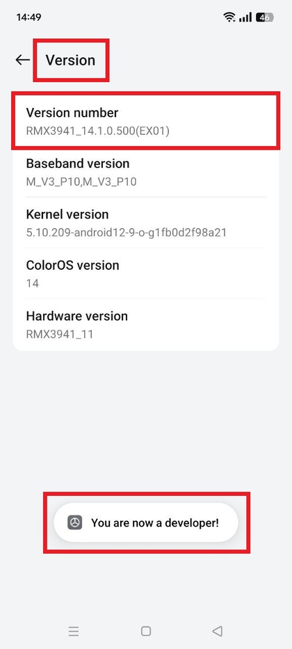 Realme C75 - How to Enter or Exit Developer Options | ManualsLib