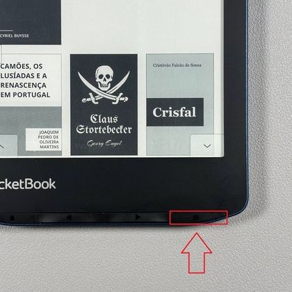 Aan/uit-knop op PocketBook 634 Verse Pro