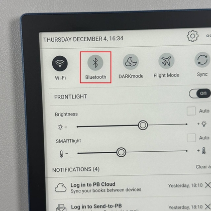 Bluetooth uitgeschakeld op PocketBook 634 Verse Pro