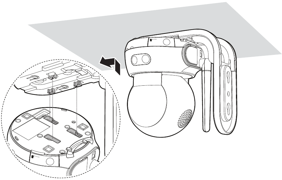 Mount the camera unit - Step 3 - Example 2
