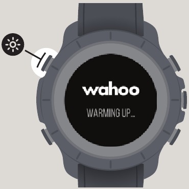 Tahan tombol kiri atas untuk menghidupkan