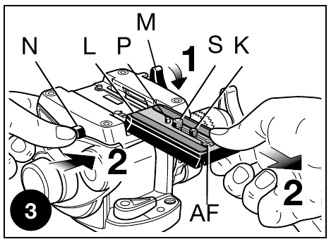 EXTRACCI&Oacute;N DE LA PLACA DE LIBERACI&Oacute;N R&Aacute;PIDA DEL CABEZAL 