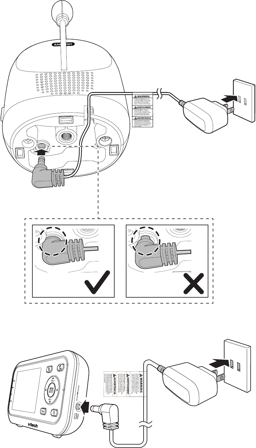 Spajanje monitora za bebe