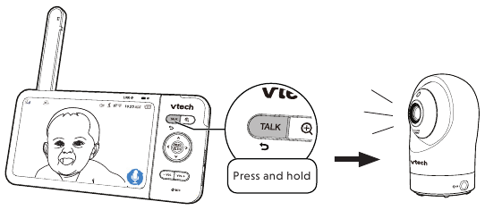 Hablar con su beb&eacute; a trav&eacute;s de la unidad para beb&eacute;s