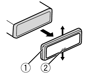 Melepas unit - Langkah 1