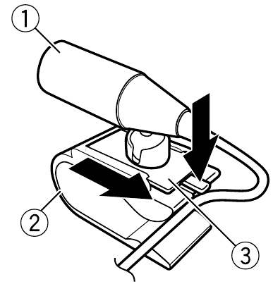 Untuk memasang di kolom kemudi - Langkah 1