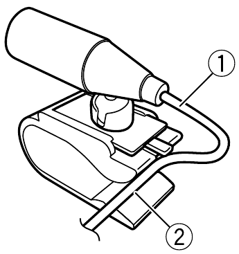 Untuk memasang di pelindung matahari - Langkah 1