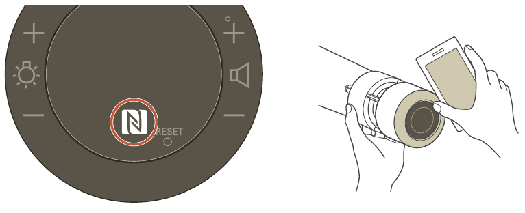 Prisijungimas prie BLUETOOTH įrenginio vienu prisilietimu (NFC)