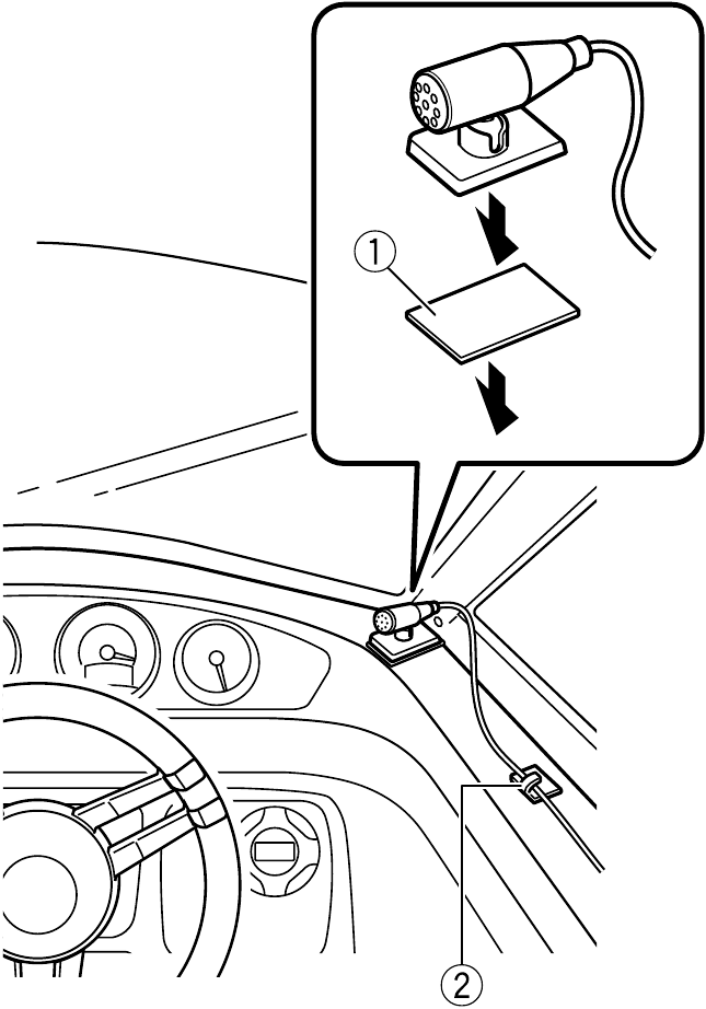 De microfoon installeren - Stap 2